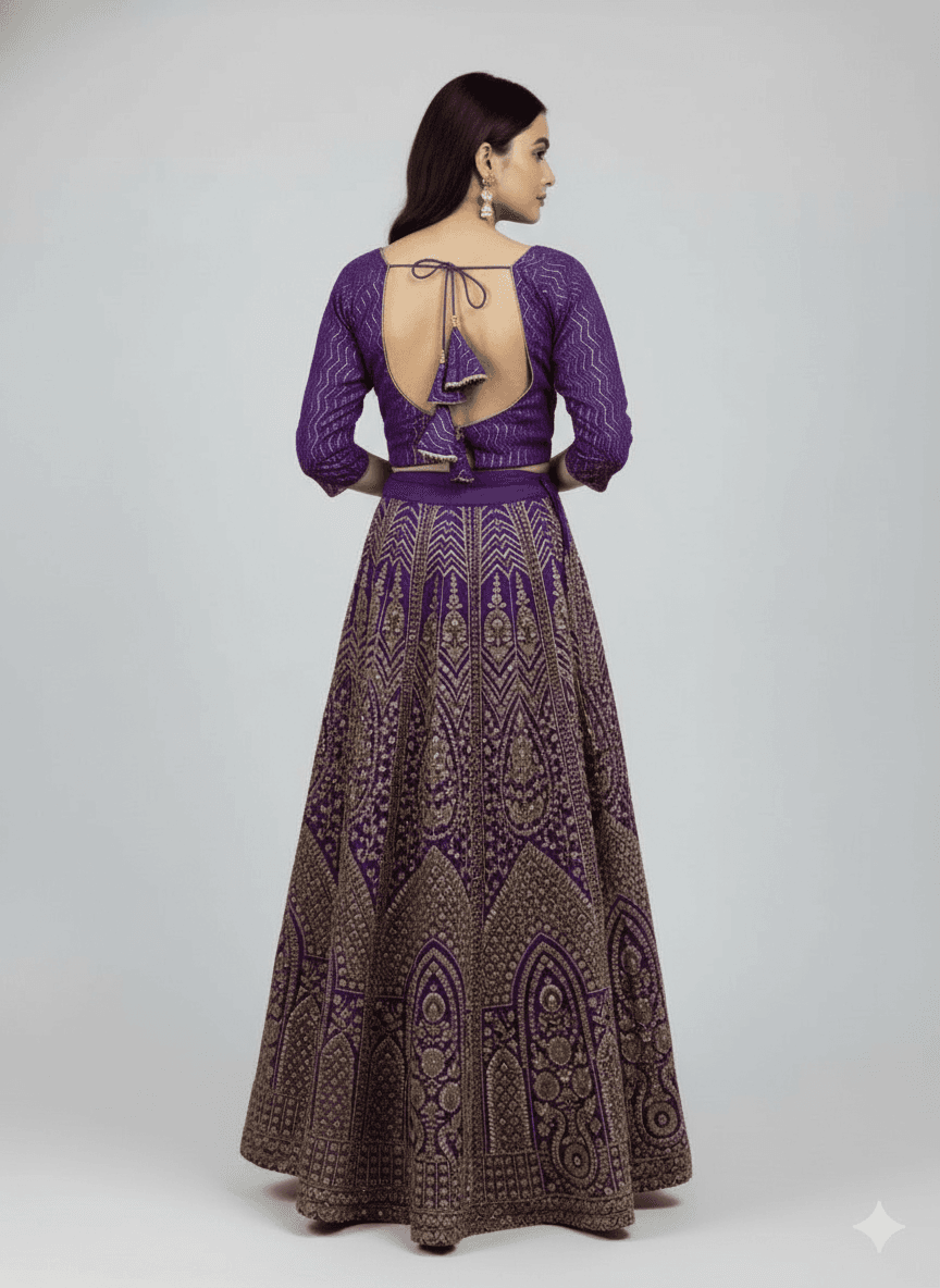 The Rajwadi Brocade - back view