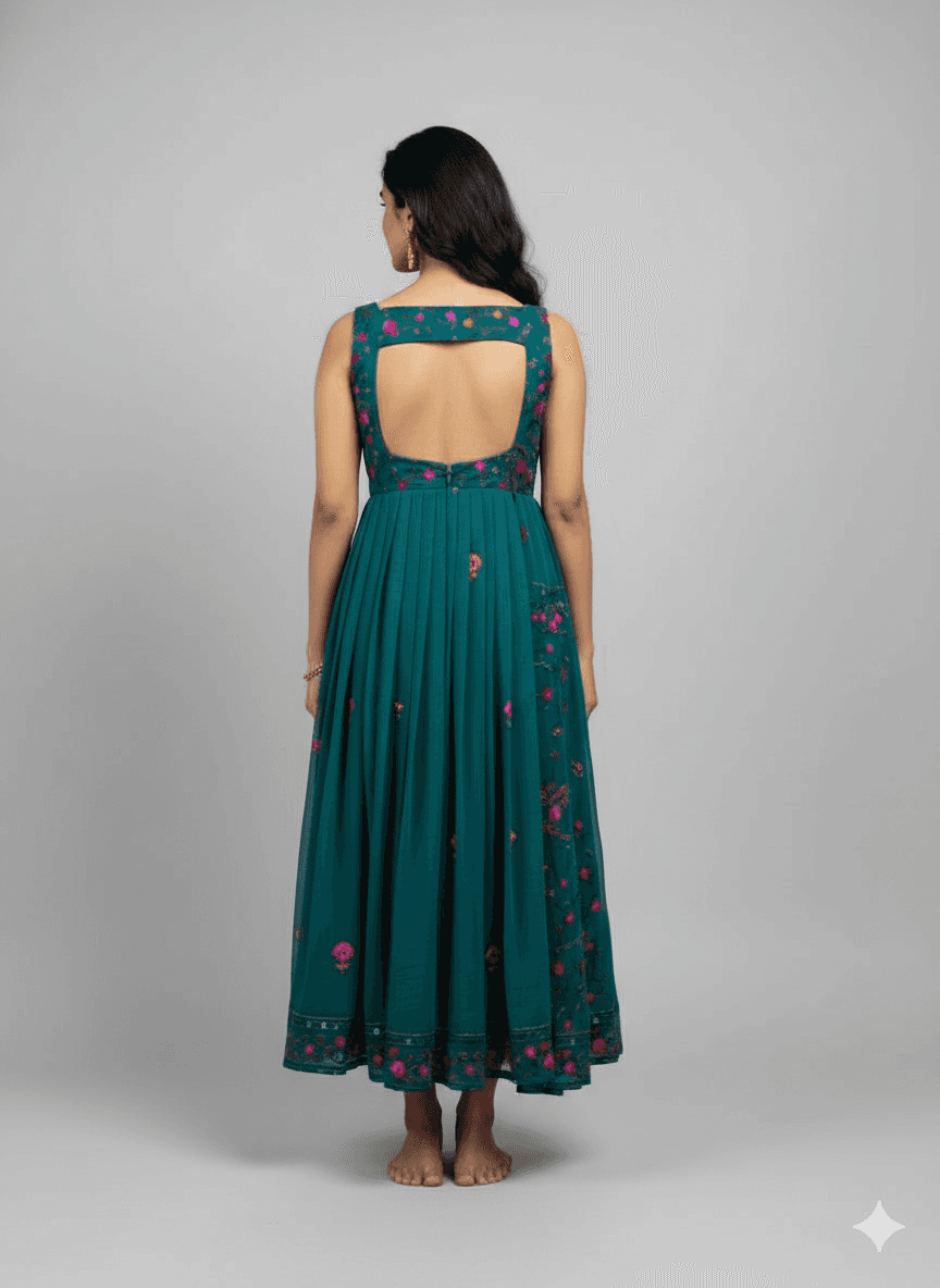 The Royal Cascade Lehenga - back view