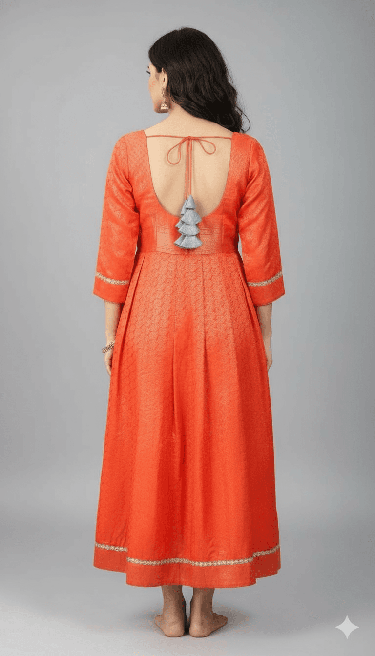 Banarasi Anarkali Suit - back view