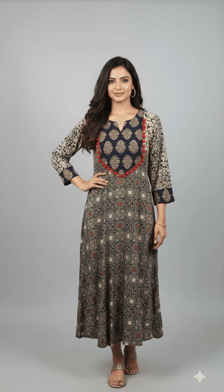 Pure Cotton Block Print Ajragh Bagh